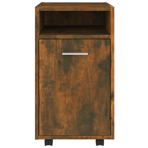 Beistellschrank Räuchereiche mit Rollen 33x38x60cm