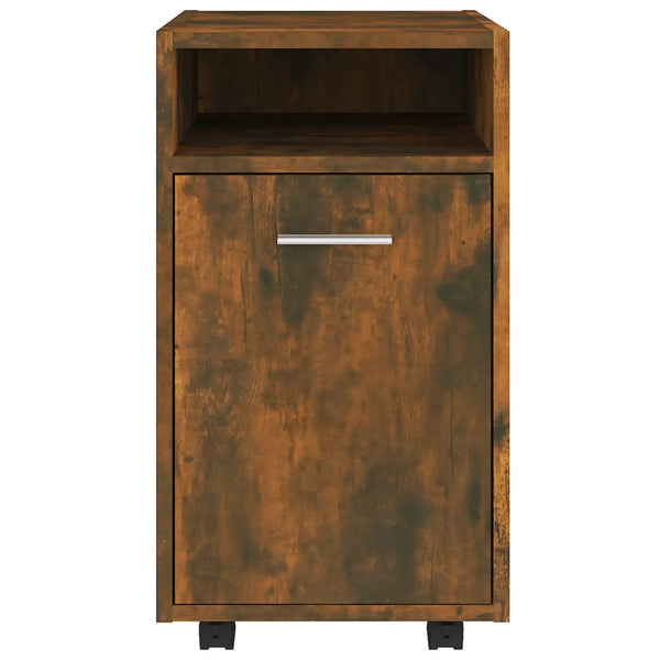 Beistellschrank Räuchereiche mit Rollen 33x38x60cm