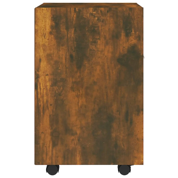 Beistellschrank Räuchereiche mit Rollen 33x38x60cm