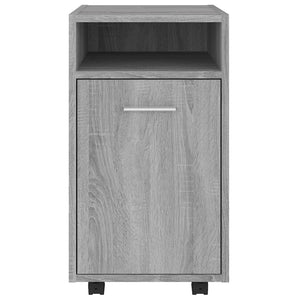 Beistellschrank mit Rollen Grau Sonoma