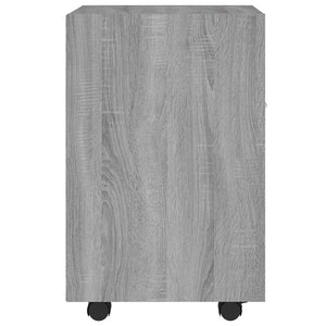 Beistellschrank mit Rollen Grau Sonoma