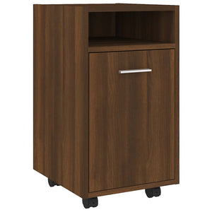 Beistellschrank Braun Eichenoptik mit Rollen