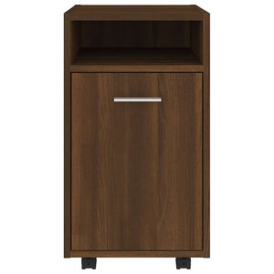 Beistellschrank Braun Eichenoptik mit Rollen