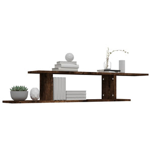 TV-Wandregal Räuchereiche 125 cm