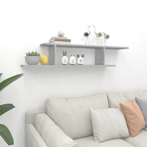 vidaXL Étagère murale TV gris Sonoma 125x18x23 cm en bois d'ingénierie