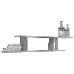vidaXL Étagère murale TV gris Sonoma 125x18x23 cm en bois d'ingénierie