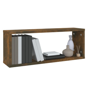 Würfelregale 2er Set Räuchereiche 60x15x23 cm