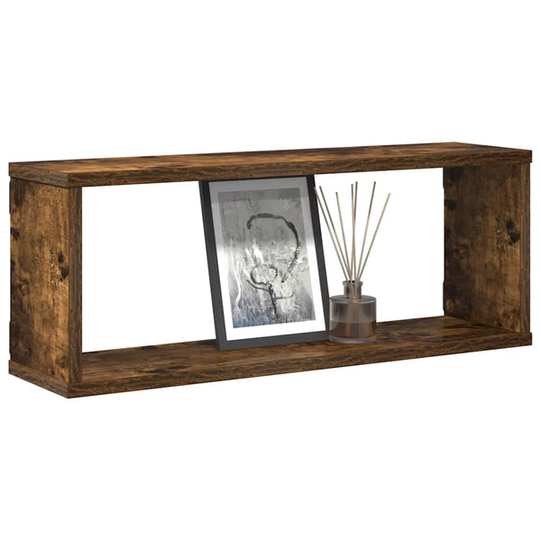 Würfelregale 4er Set, Räuchereiche 60x15x23 cm