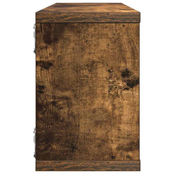 Würfelregale 4er Set, Räuchereiche 60x15x23 cm