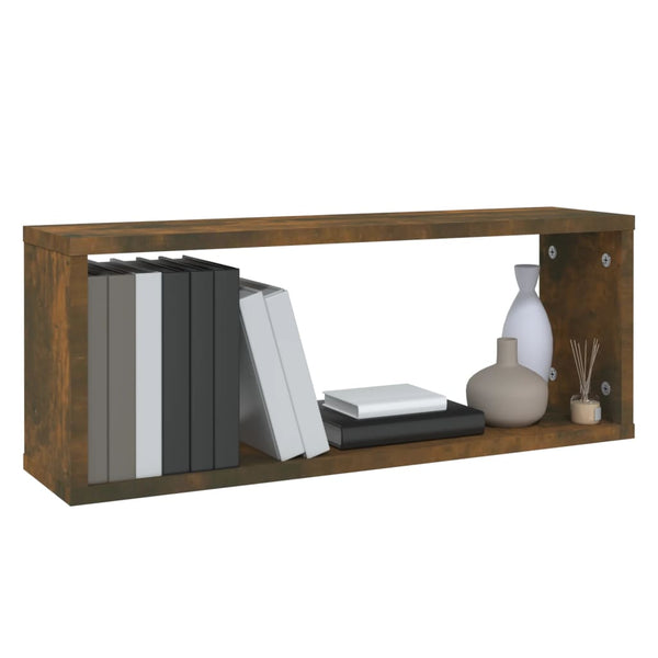 Würfelregale, 6er Set, Räuchereiche, 60x15x23 cm