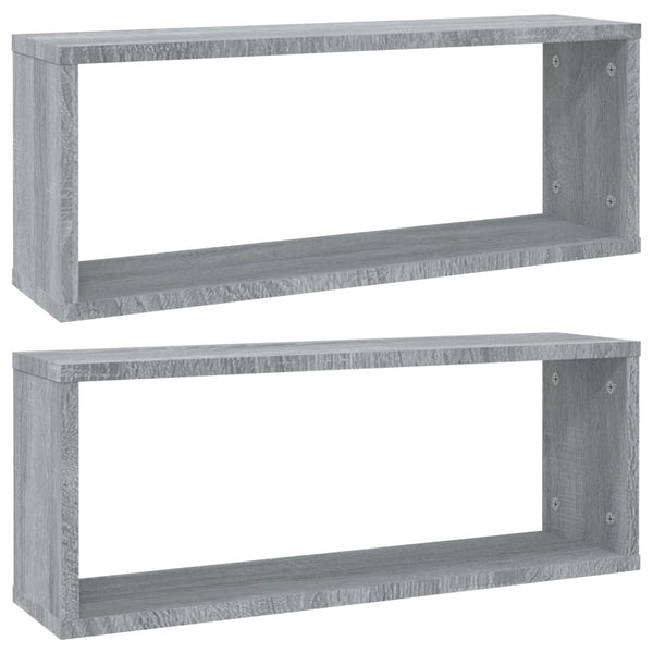 Würfelregale Grau Sonoma 60x15x23cm, 2er Set