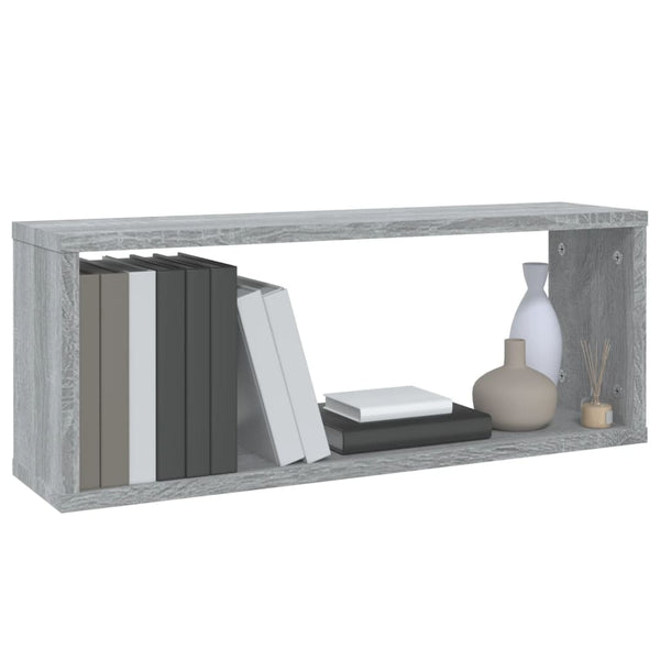 Würfelregale Grau Sonoma 60x15x23cm, 2er Set