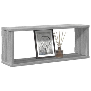Würfelregale 4er Set Grau Sonoma 60x15x23cm