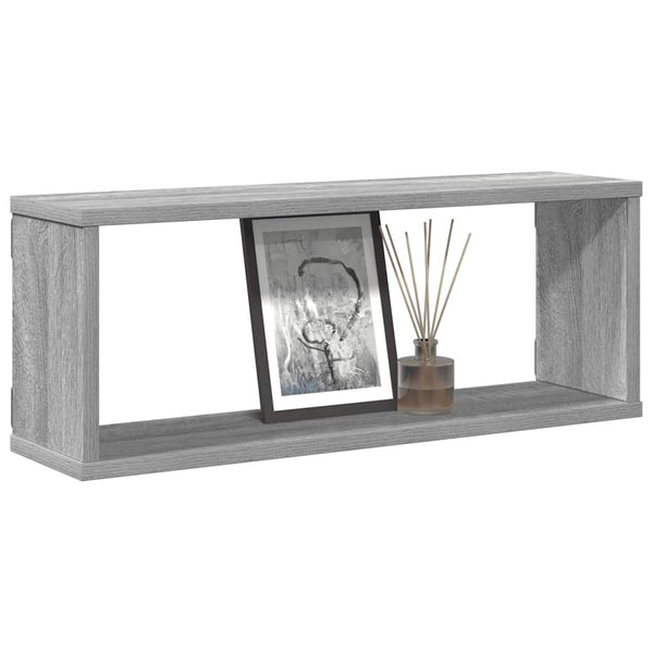 Würfelregale 4er Set Grau Sonoma 60x15x23cm