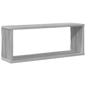 Würfelregale 4er Set Grau Sonoma 60x15x23cm