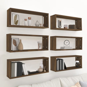 Würfelregale 6er Set, Eichen-Optik