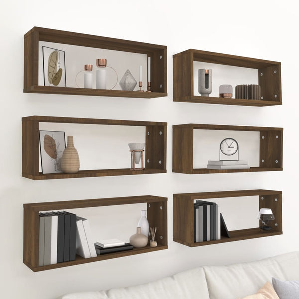 Würfelregale 6er Set, Eichen-Optik