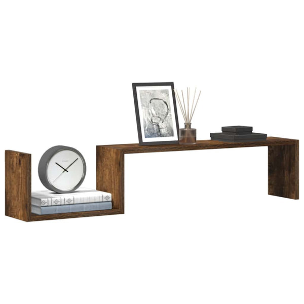 Wandregale 2er Set, Räuchereiche 100cm