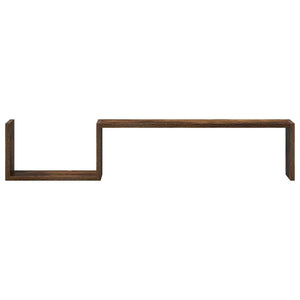 Wandregale 2er Set, Räuchereiche 100cm