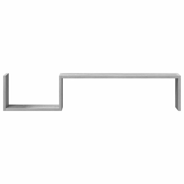 Wandregale Grau Sonoma 100 cm, 2er-Set