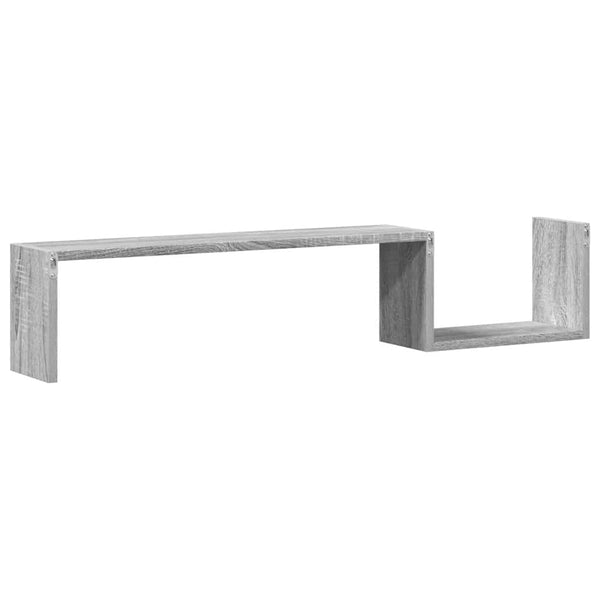 Wandregale Grau Sonoma 100 cm, 2er-Set