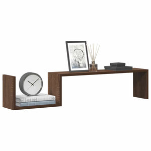 Wandregale 2er Set, Eichenoptik 100x15x20 cm
