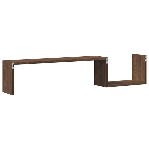 Wandregale 2er Set, Eichenoptik 100x15x20 cm