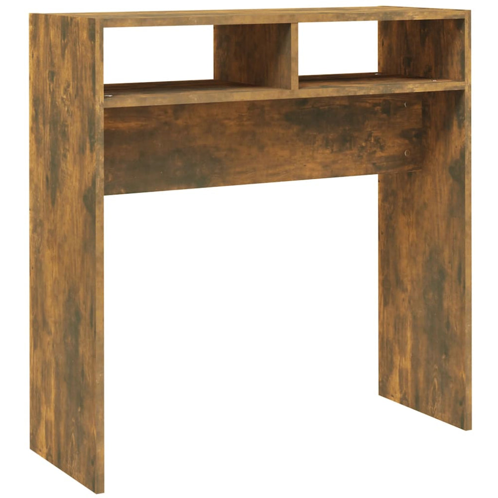 vidaXL Console chêne fumé 78x30x80 cm Bois d'ingénierie