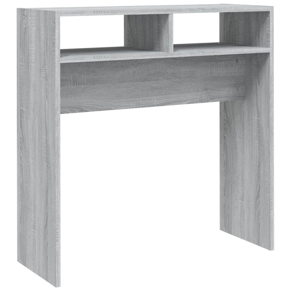vidaXL Table console Gris sonoma 78x30x80 cm Bois d'ingénierie
