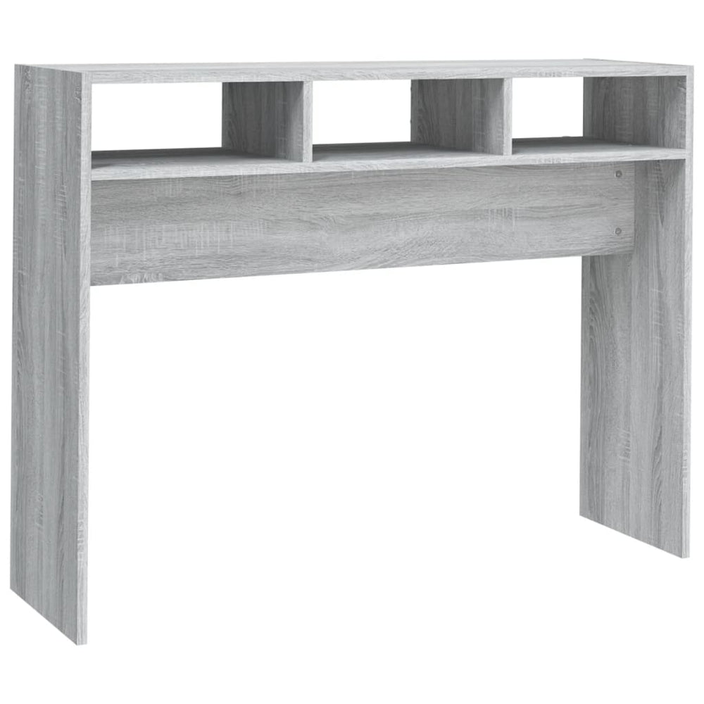 vidaXL Console Gris Sonoma 105x30x80 cm Bois d'ingénierie