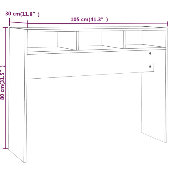 Grauer Konsolentisch Sonoma, 105 cm