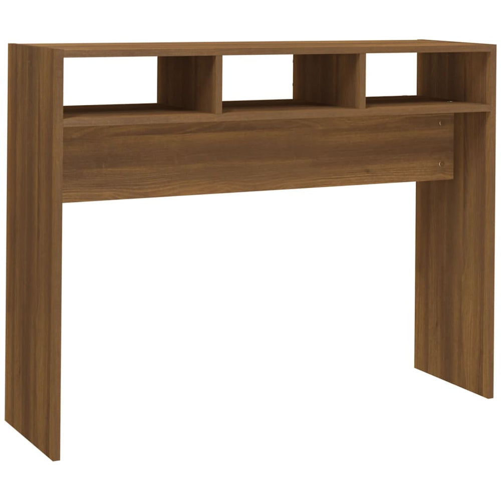 vidaXL Console Marron aspect chêne 105x30x80 cm Bois d'ingénierie