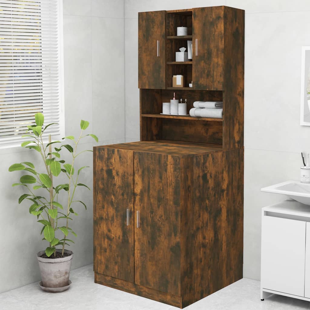 Waschmaschinenschrank Räuchereiche 70,5x90 cm