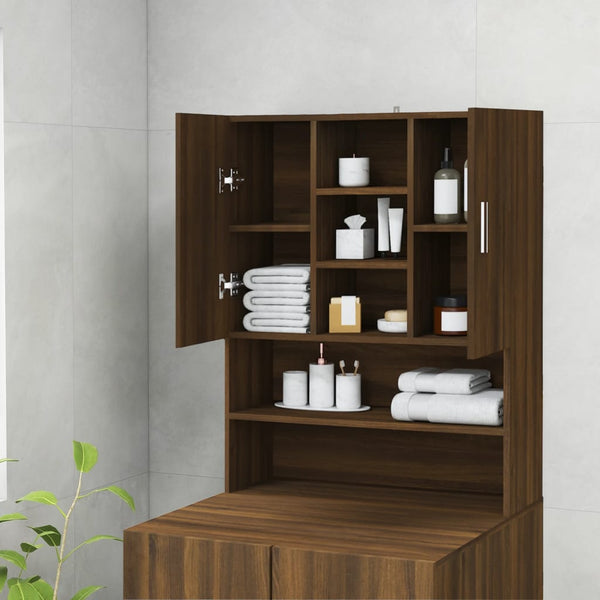 Waschmaschinenschrank Braun Eiche 70,5x25,5x90 cm