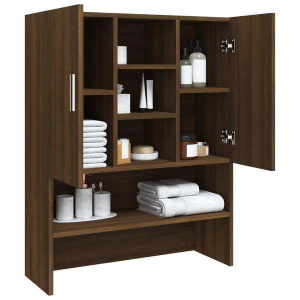 Waschmaschinenschrank Braun Eiche 70,5x25,5x90 cm