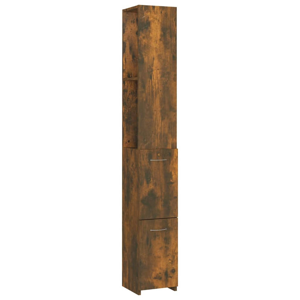 Badschrank Räuchereiche 25x26,5x170 cm