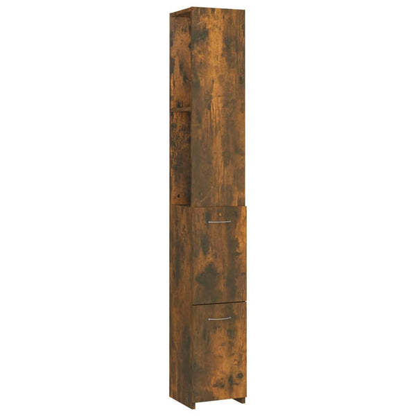 Badschrank Räuchereiche 25x26,5x170 cm
