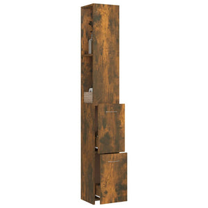 Badschrank Räuchereiche 25x26,5x170 cm