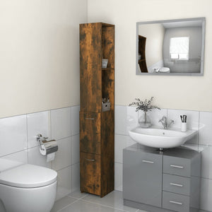 Badschrank Räuchereiche 25x26,5x170 cm