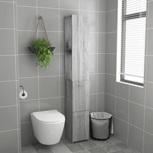 Badschrank Grau Sonoma 25x26,5x170 cm