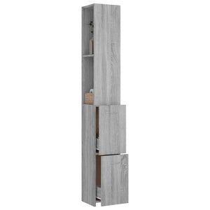 Badschrank Grau Sonoma 25x26,5x170 cm