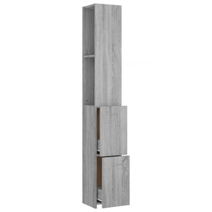 Badschrank Grau Sonoma 25x26,5x170 cm