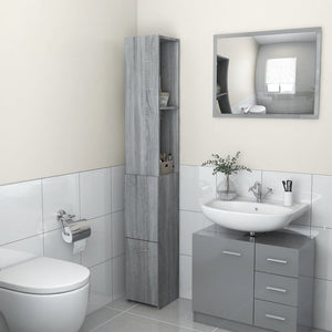 Badschrank Grau Sonoma 25x26,5x170 cm