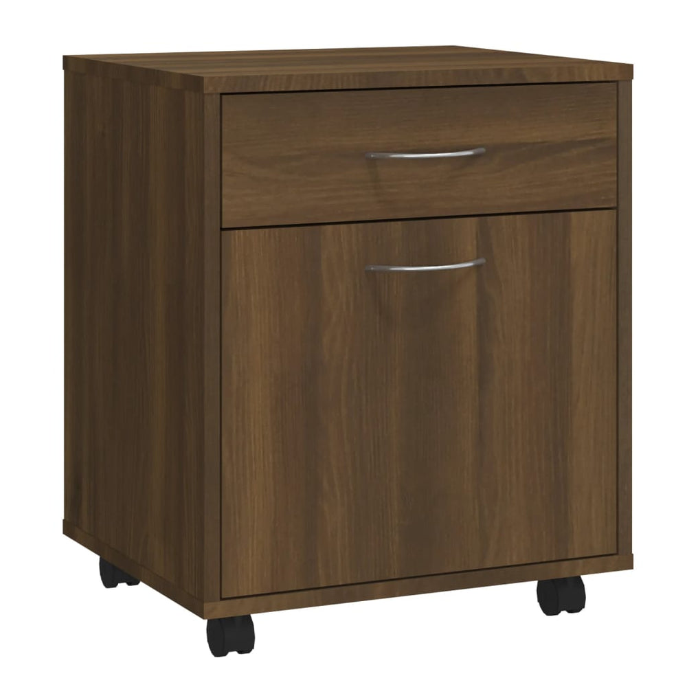 Rollschrank Braun Eichen-Optik 45x38x54 cm