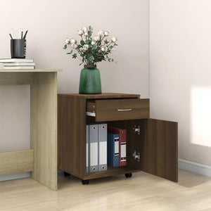 Rollschrank Braun Eichen-Optik 45x38x54 cm