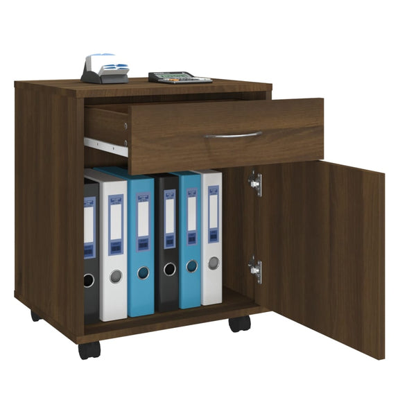 Rollschrank Braun Eichen-Optik 45x38x54 cm