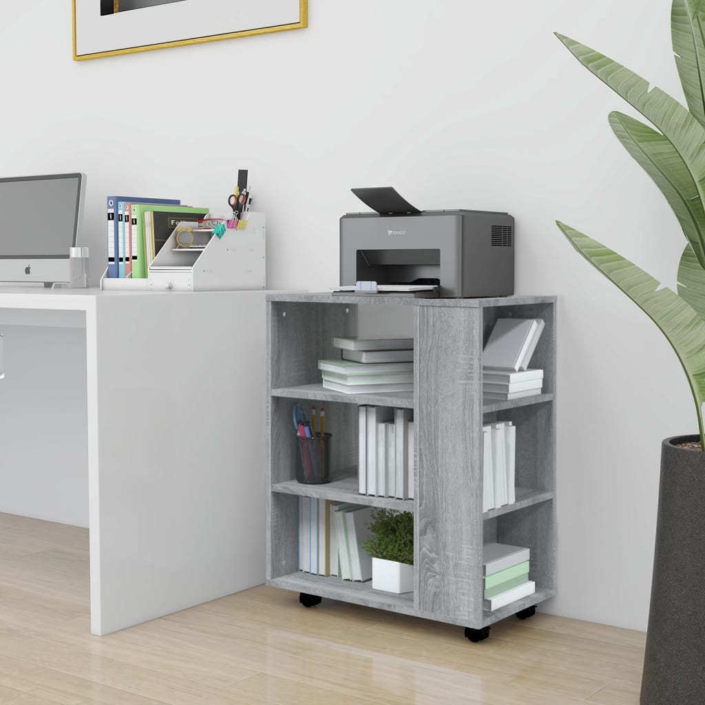 Rollschrank Grau Sonoma 60x35x75 cm