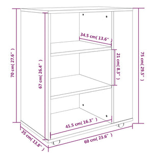 Rollschrank Braun Eichenoptik 60x75 cm