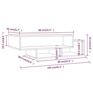 Couchtisch Räuchereiche 105 cm
