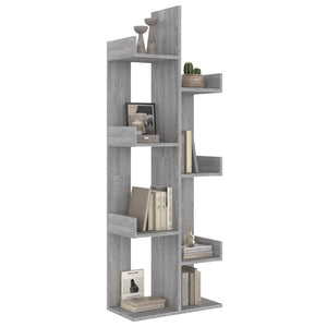 Bücherschrank Grau Sonoma 48x25,5x140 cm